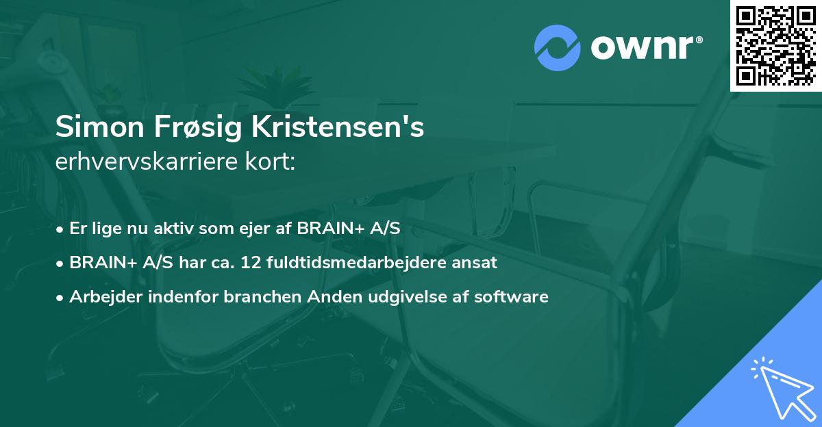 Simon Frøsig Kristensen's erhvervskarriere kort