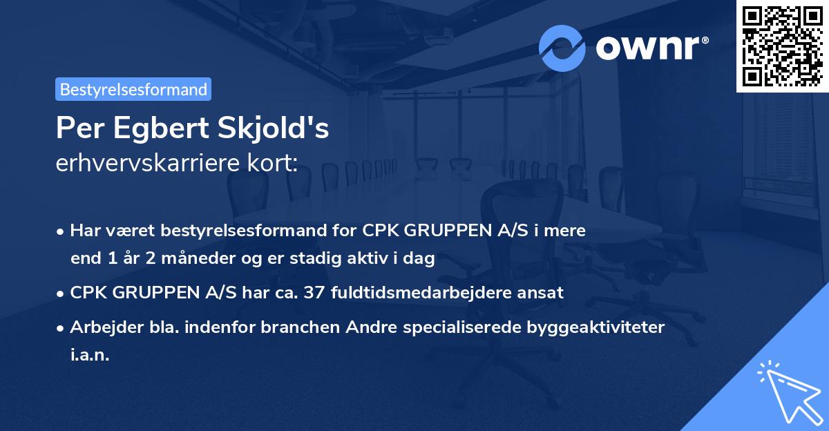 Per Egbert Skjold's erhvervskarriere kort