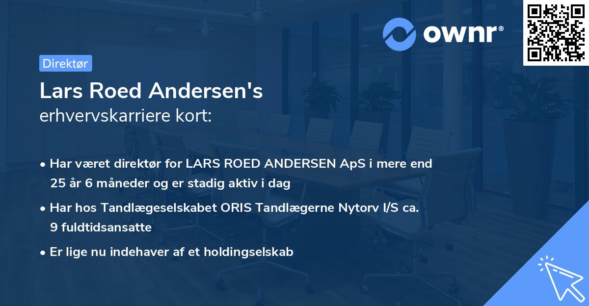 Lars Roed Andersen's erhvervskarriere kort