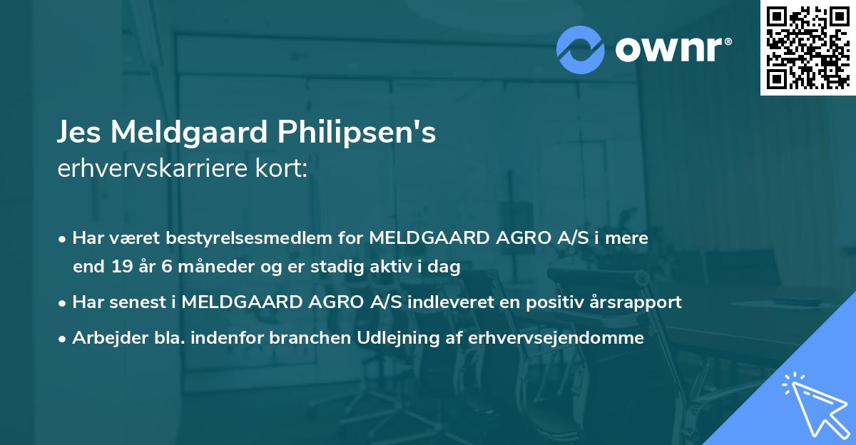 Jes Meldgaard Philipsen's erhvervskarriere kort