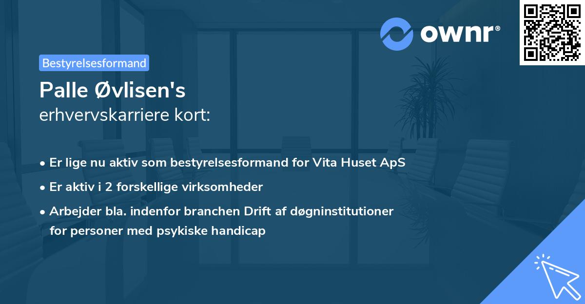 Palle Øvlisen's erhvervskarriere kort