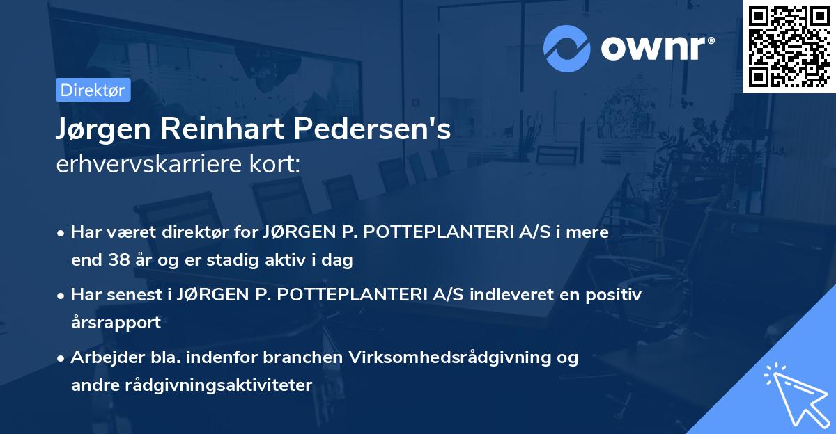 Jørgen Reinhart Pedersen's erhvervskarriere kort