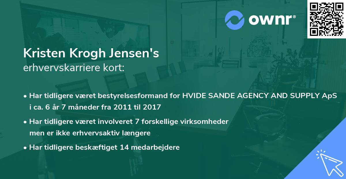 Kristen Krogh Jensen's erhvervskarriere kort
