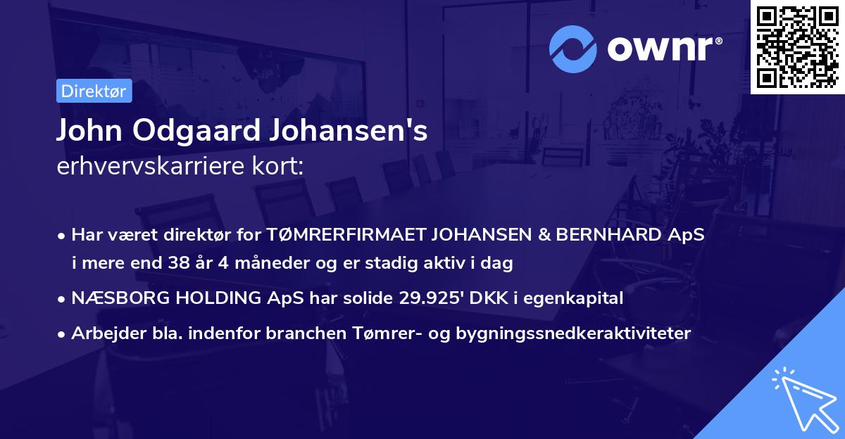 John Odgaard Johansen's erhvervskarriere kort