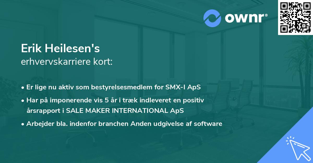 Erik Heilesen's erhvervskarriere kort