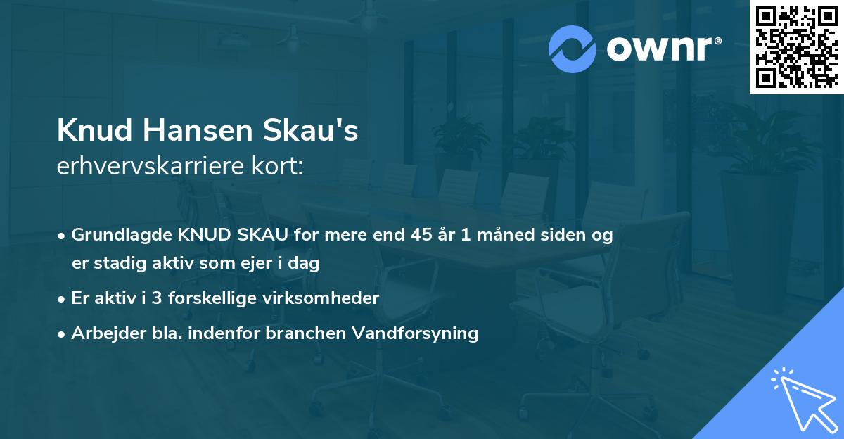 Knud Hansen Skau's erhvervskarriere kort