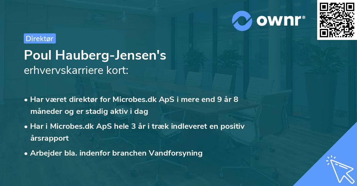 Poul Hauberg-Jensen's erhvervskarriere kort