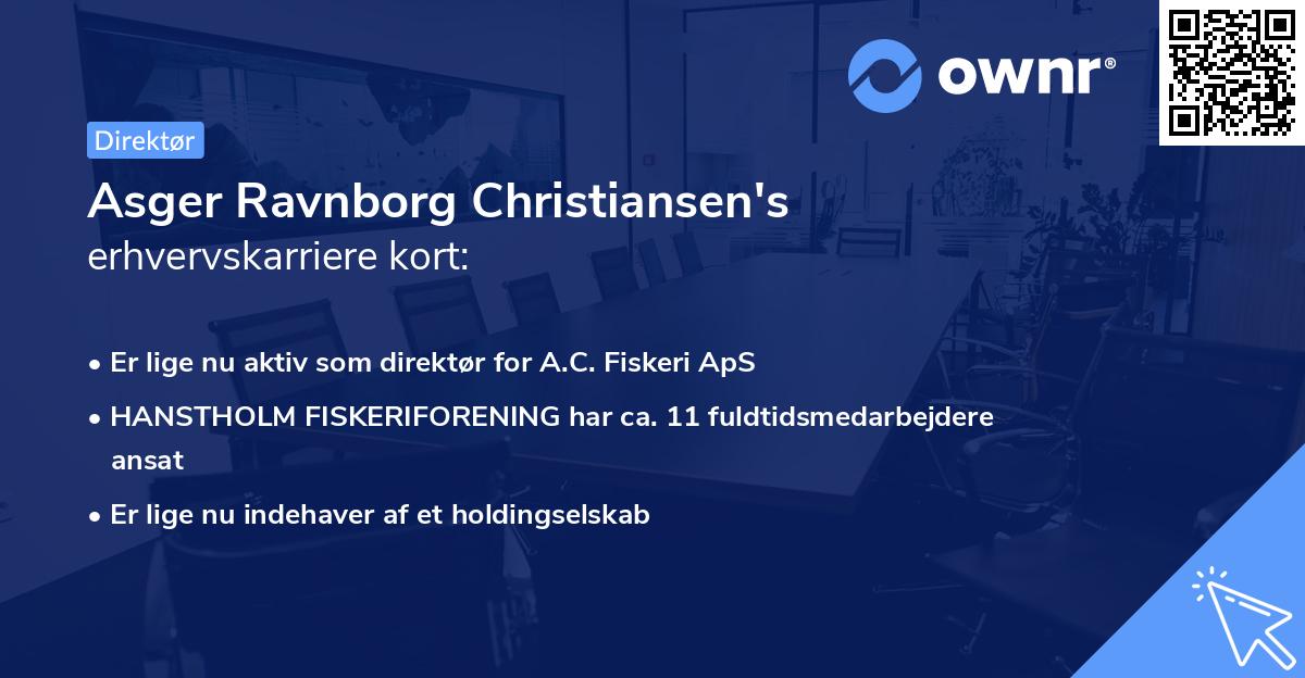 Asger Ravnborg Christiansen's erhvervskarriere kort