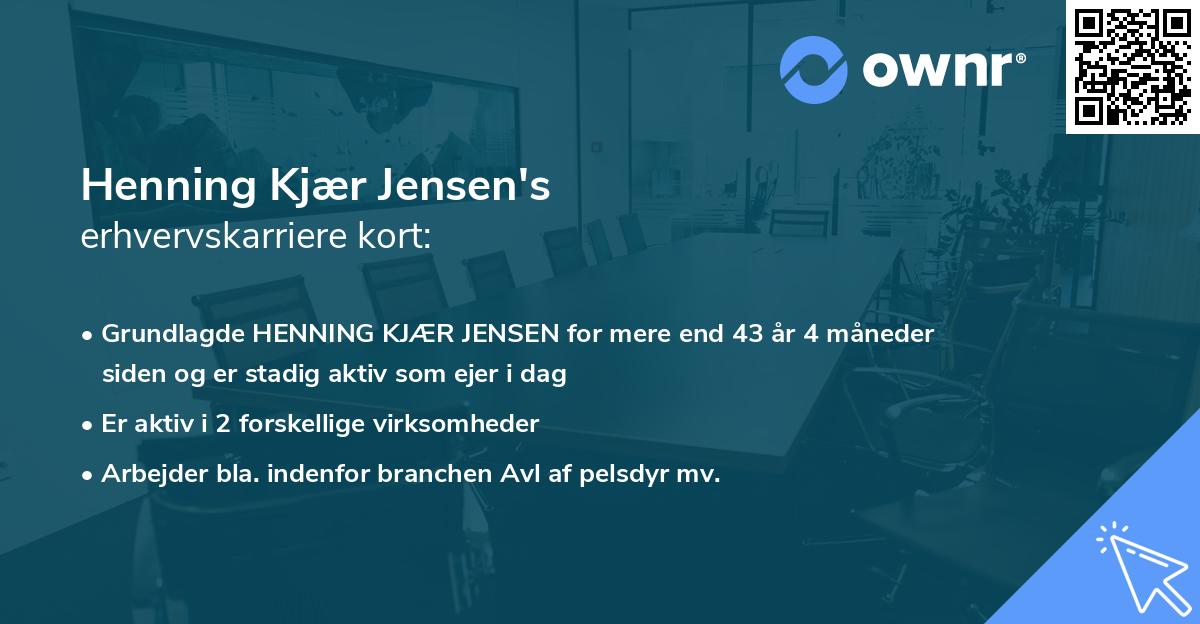 Henning Kjær Jensen's erhvervskarriere kort