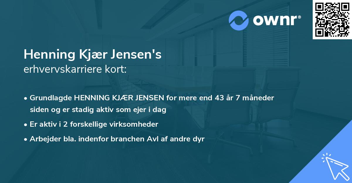 Henning Kjær Jensen's erhvervskarriere kort