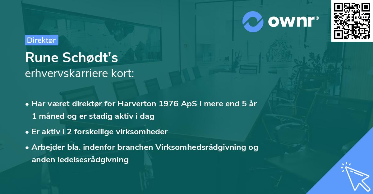 Rune Schødt's erhvervskarriere kort