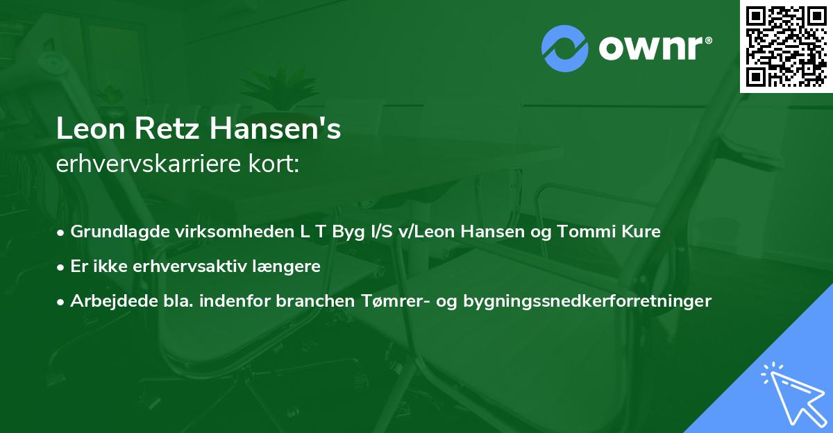 Leon Retz Hansen's erhvervskarriere kort