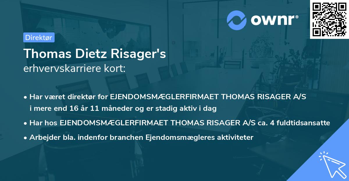 Thomas Dietz Risager's erhvervskarriere kort