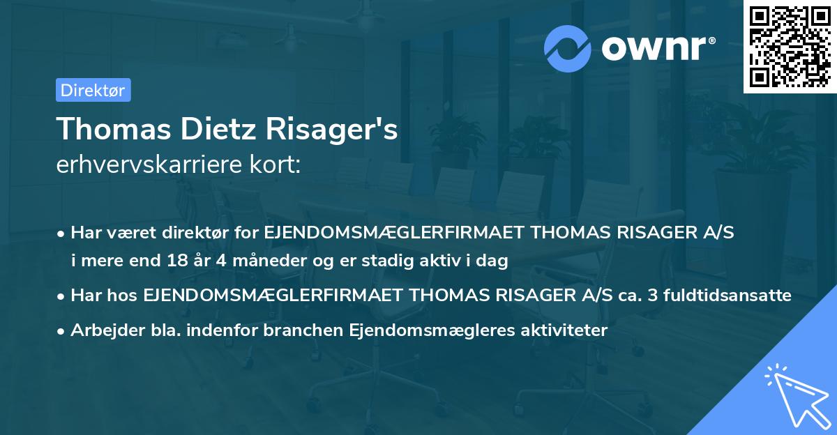 Thomas Dietz Risager's erhvervskarriere kort