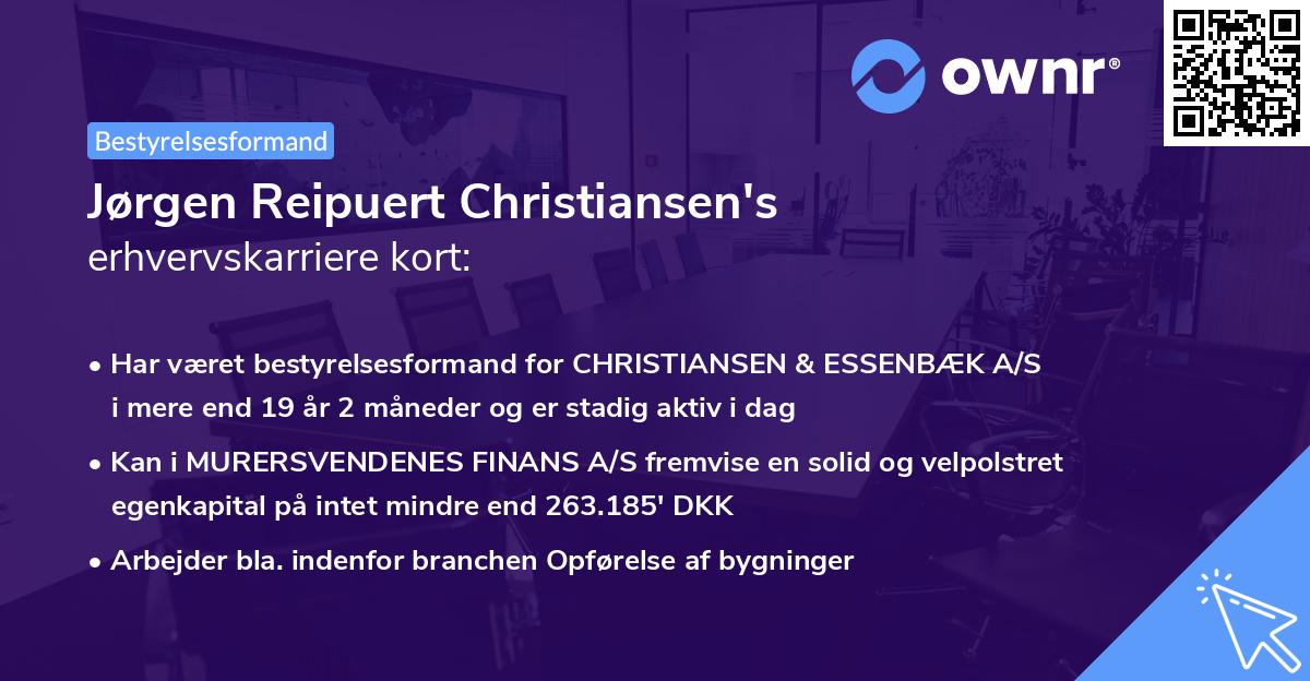 Jørgen Reipuert Christiansen's erhvervskarriere kort