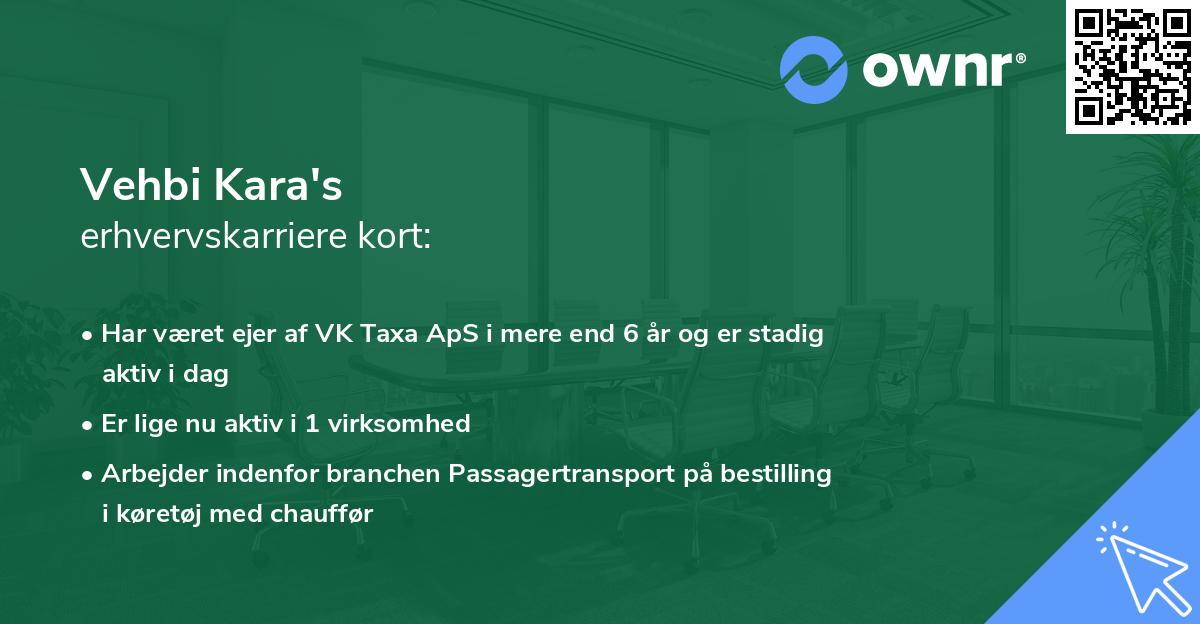 Vehbi Kara's erhvervskarriere kort
