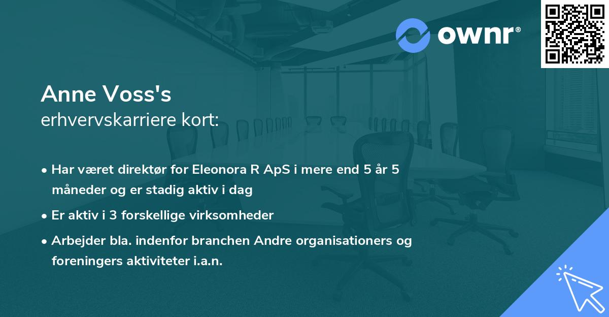 Anne Voss's erhvervskarriere kort
