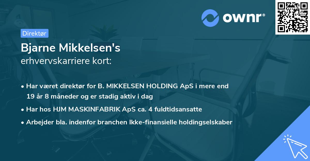 Bjarne Mikkelsen's erhvervskarriere kort