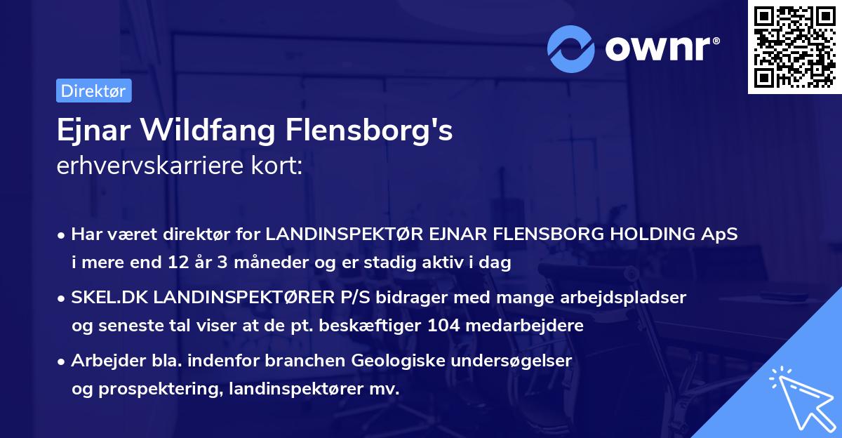 Ejnar Wildfang Flensborg's erhvervskarriere kort