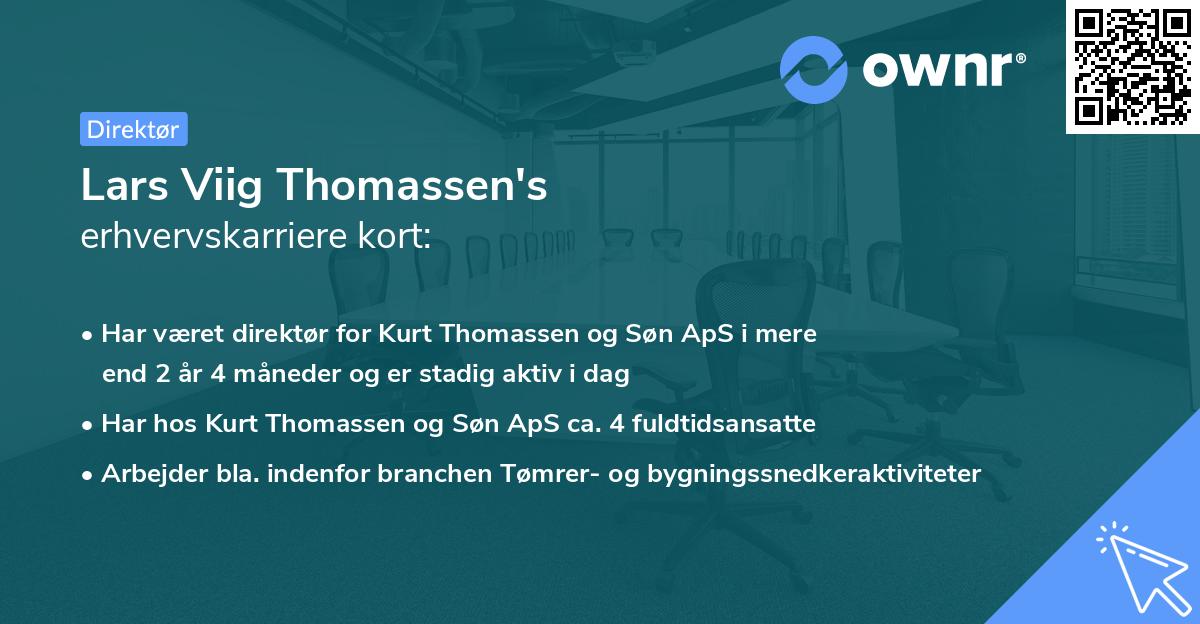 Lars Viig Thomassen's erhvervskarriere kort