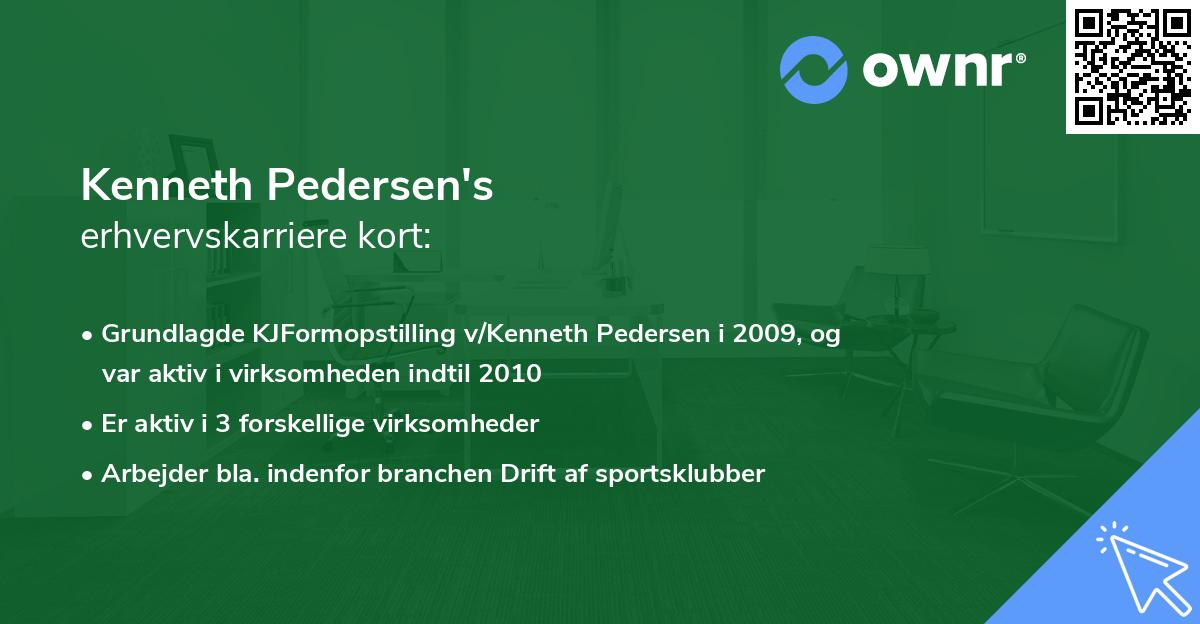 Kenneth Pedersen's erhvervskarriere kort