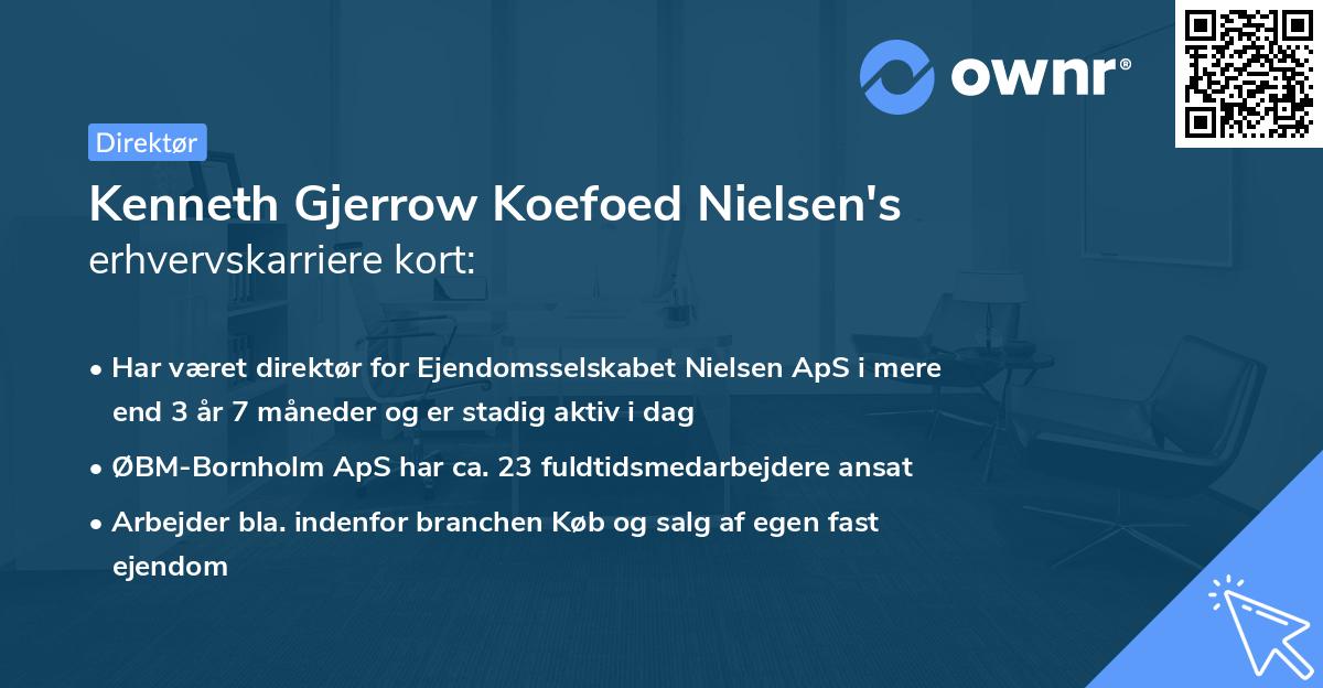 Kenneth Gjerrow Koefoed Nielsen's erhvervskarriere kort