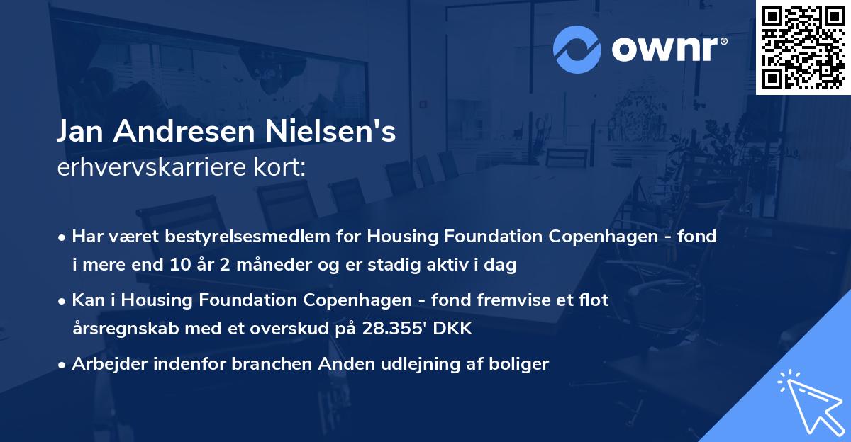 Jan Andresen Nielsen's erhvervskarriere kort