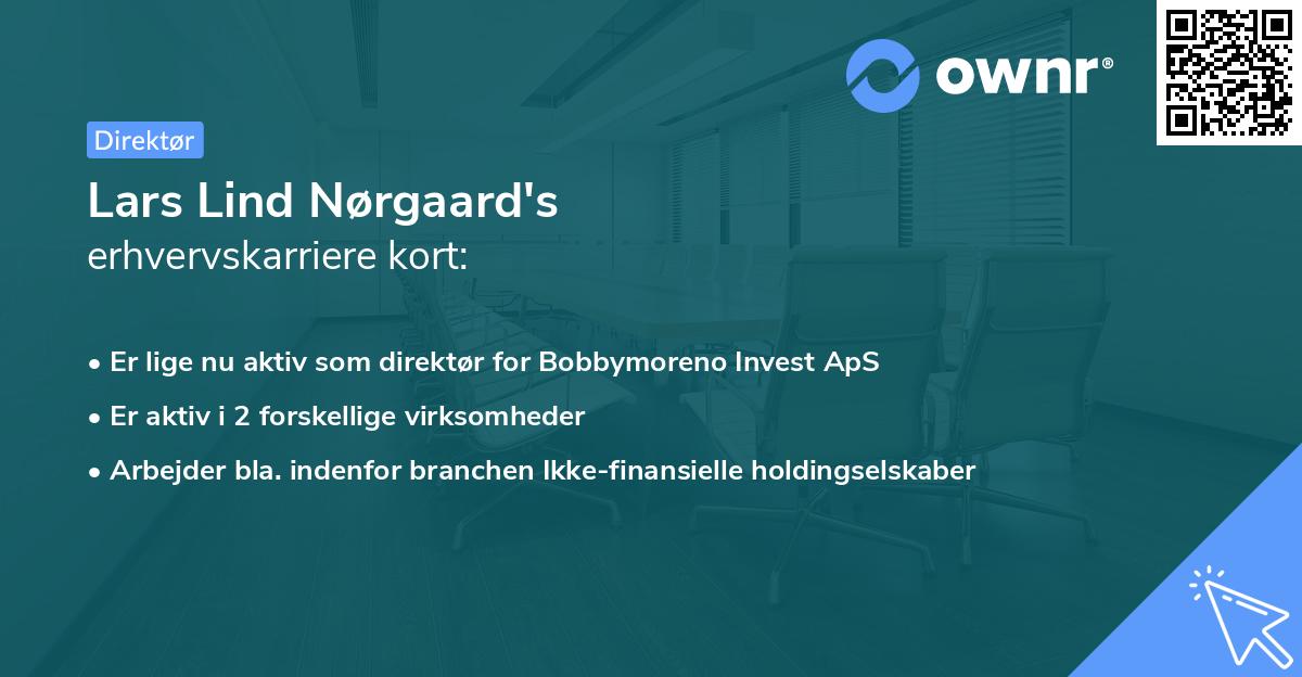 Lars Lind Nørgaard's erhvervskarriere kort