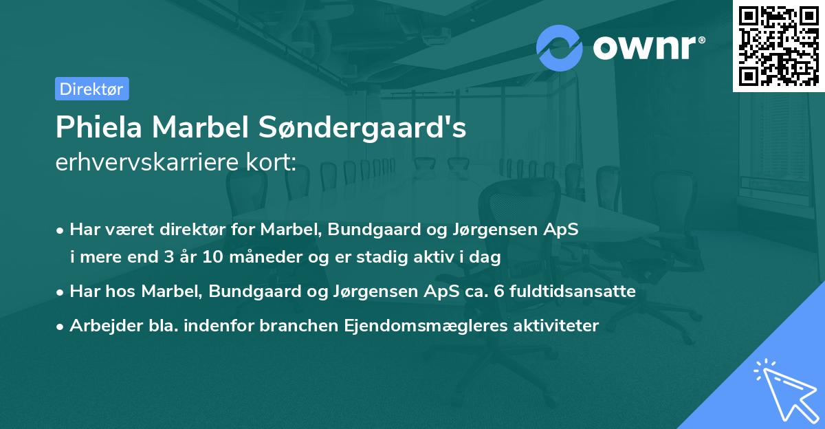 Phiela Marbel Søndergaard's erhvervskarriere kort