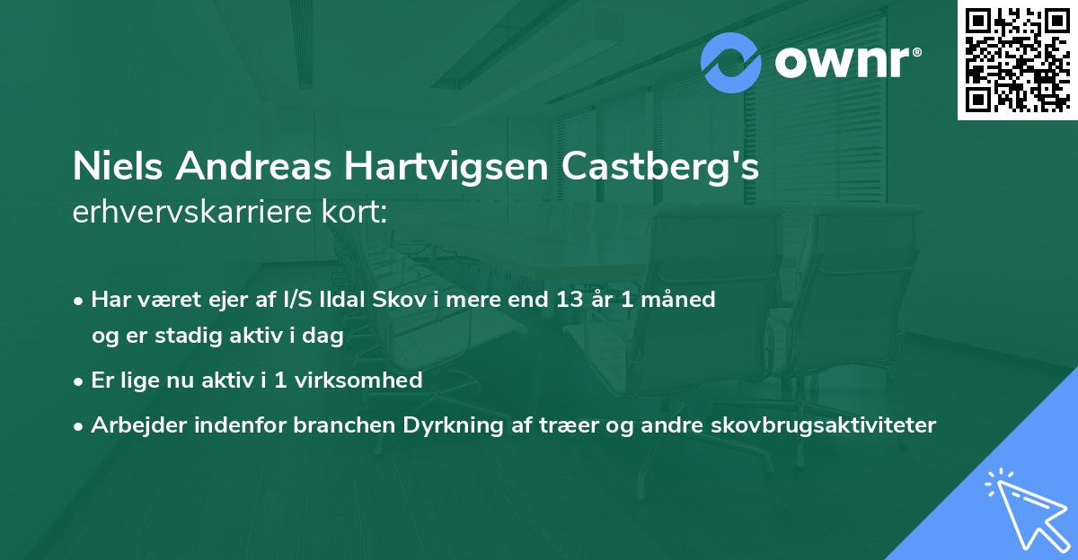 Niels Andreas Hartvigsen Castberg's erhvervskarriere kort