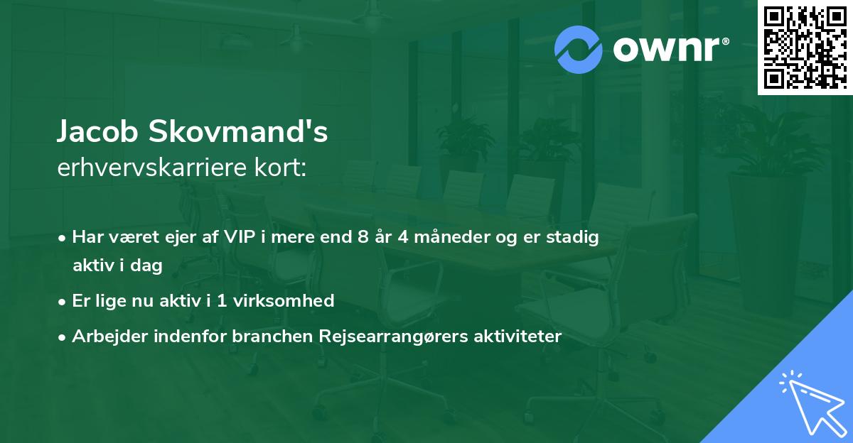 Jacob Skovmand's erhvervskarriere kort
