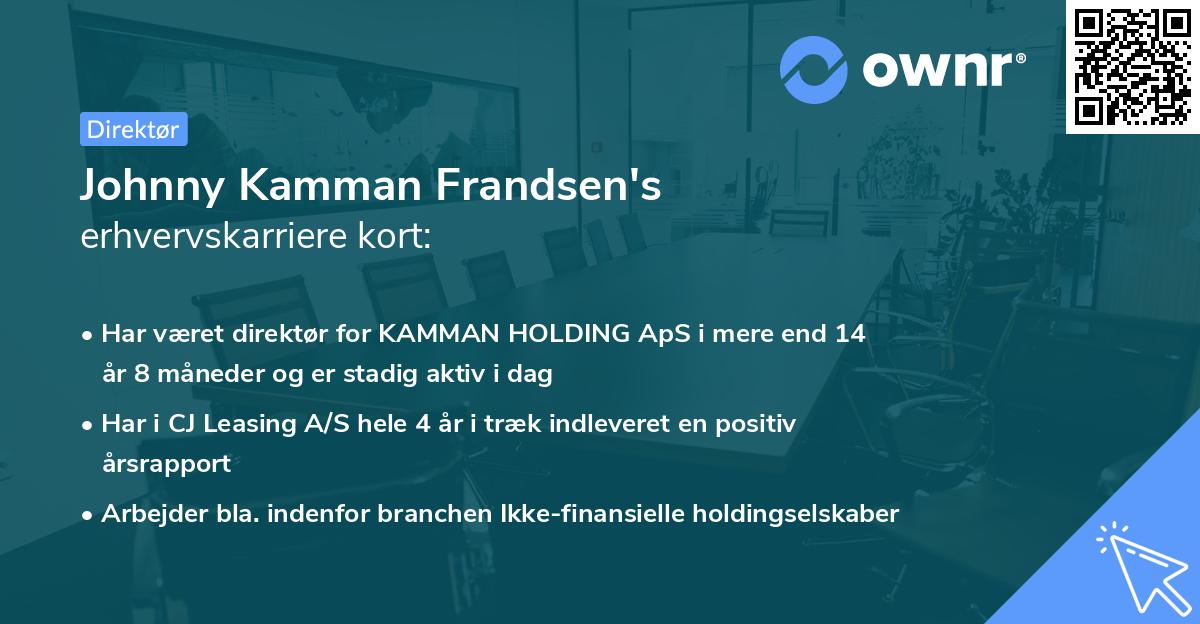Johnny Kamman Frandsen's erhvervskarriere kort
