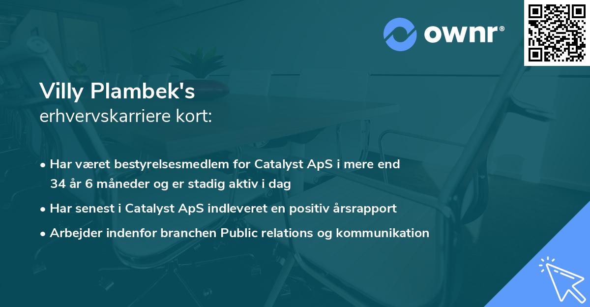 Villy Plambek's erhvervskarriere kort