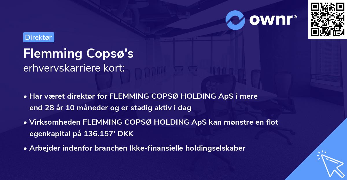 Flemming Copsø's erhvervskarriere kort