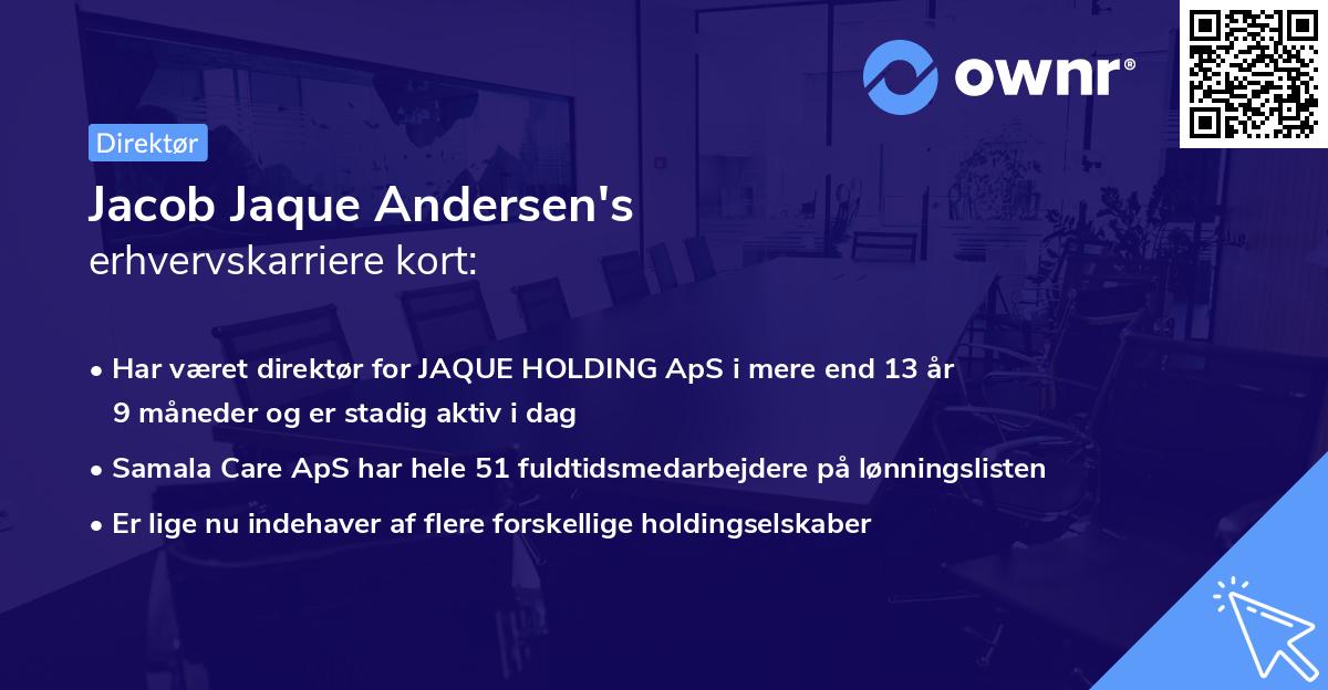 Jacob Jaque Andersen's erhvervskarriere kort