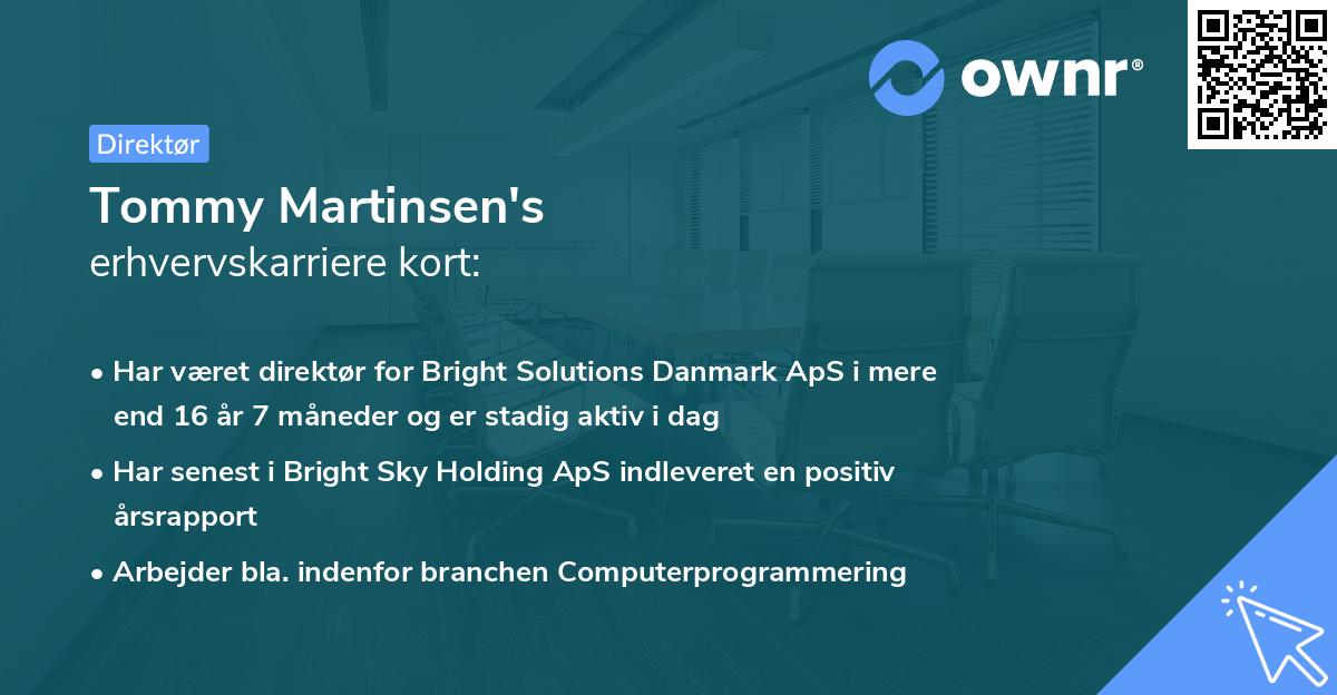 Tommy Martinsen's erhvervskarriere kort
