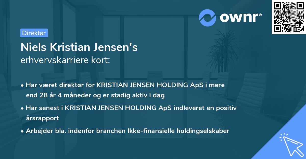 Niels Kristian Jensen's erhvervskarriere kort