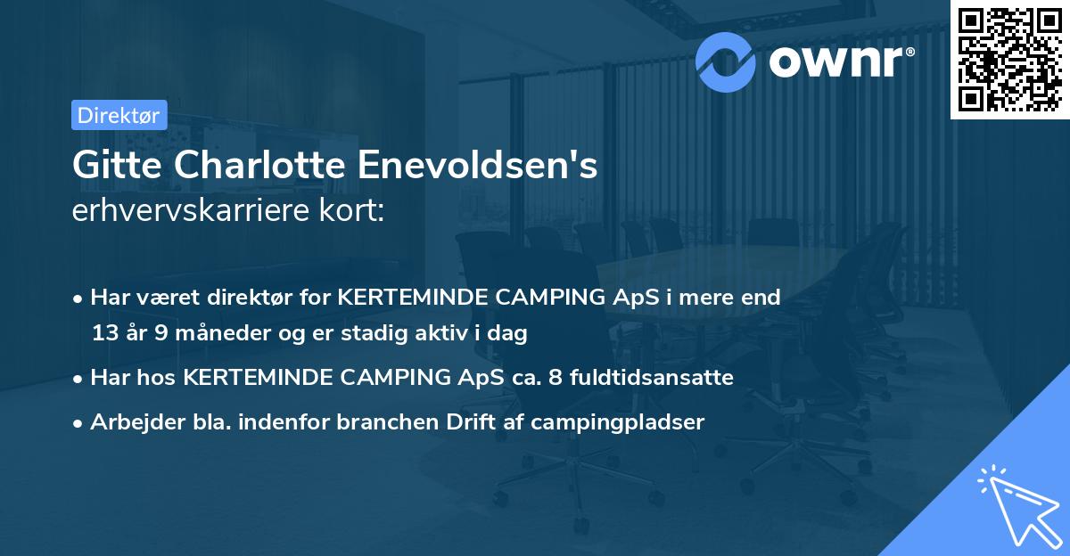 Gitte Charlotte Enevoldsen's erhvervskarriere kort