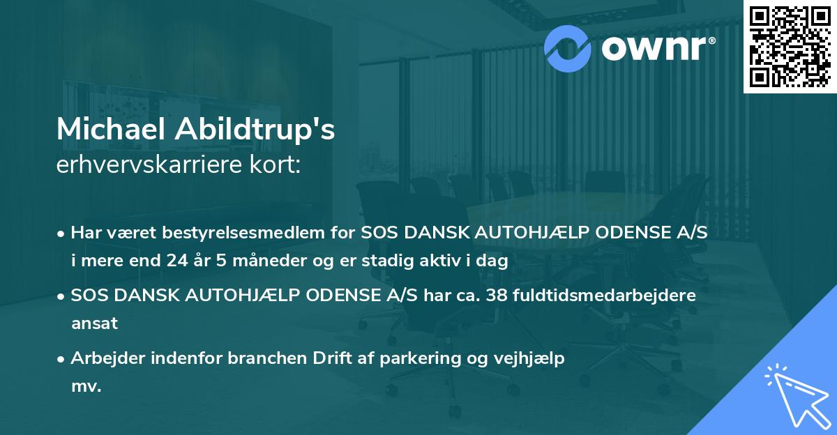 Michael Abildtrup's erhvervskarriere kort