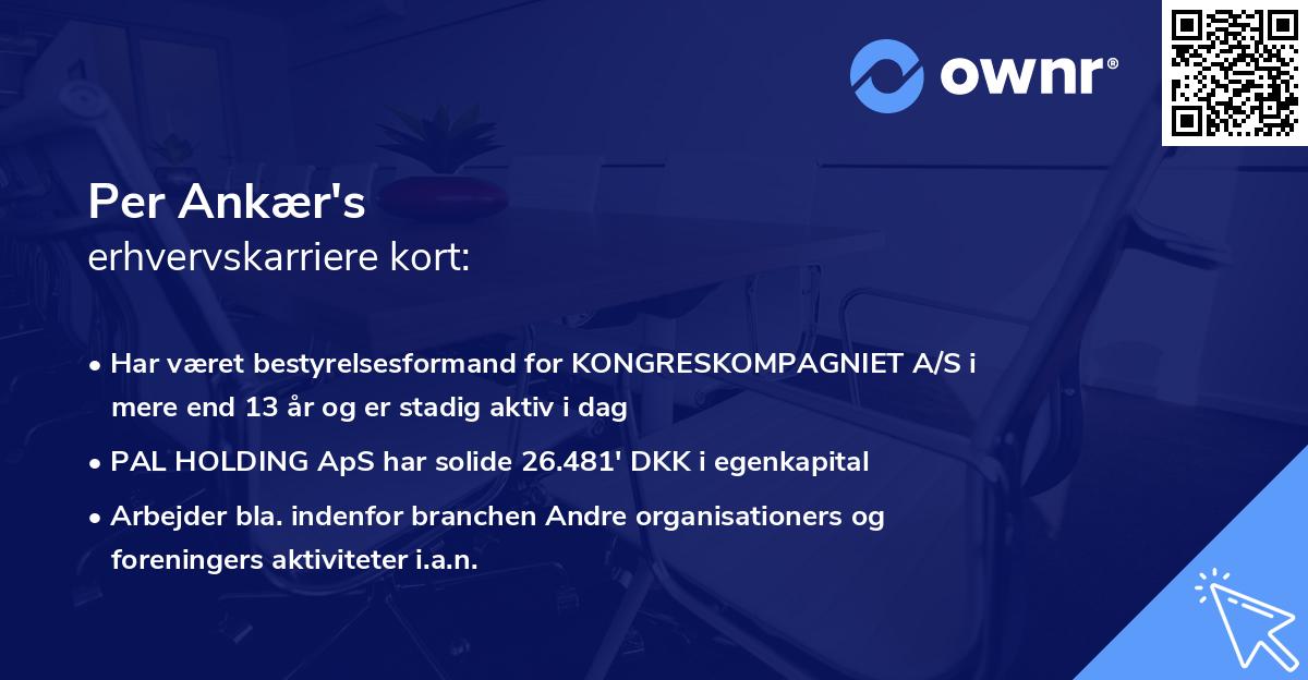 Per Ankær's erhvervskarriere kort
