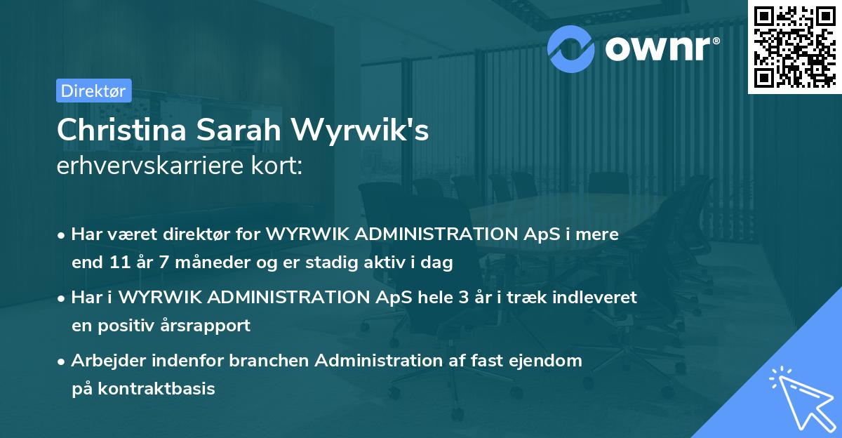 Christina Sarah Wyrwik's erhvervskarriere kort