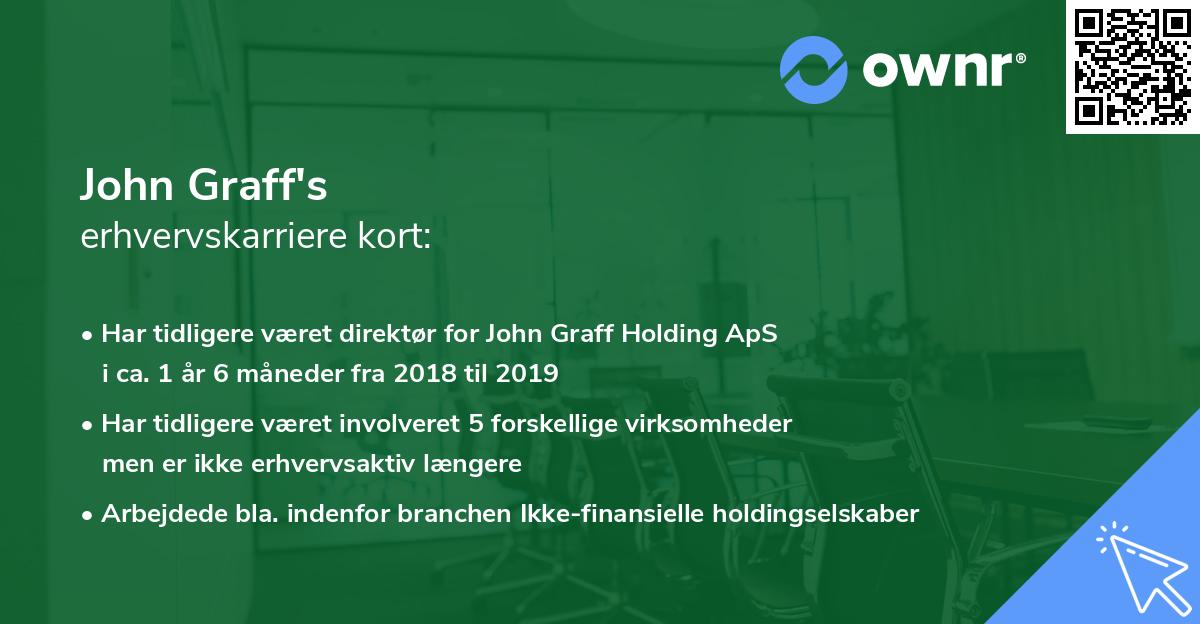 John Graff's erhvervskarriere kort