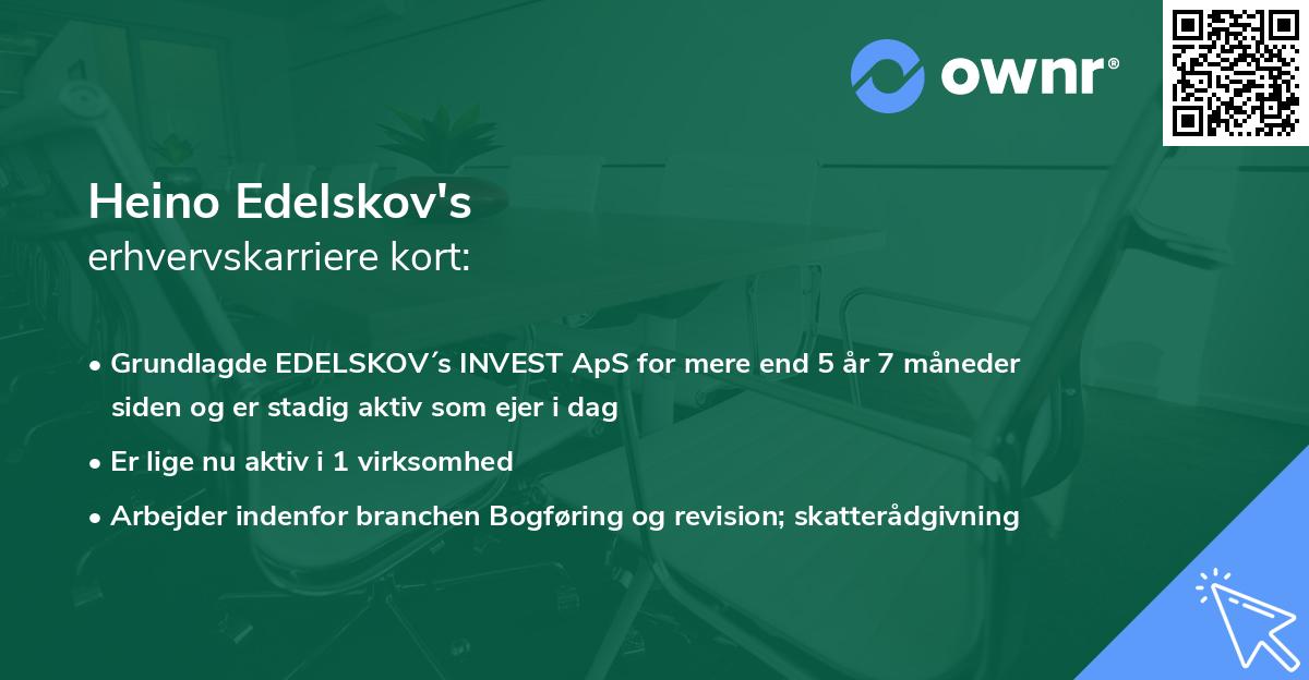 Heino Edelskov's erhvervskarriere kort