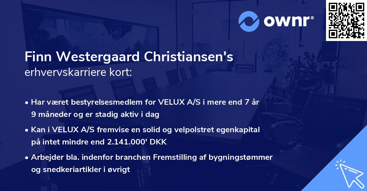 Finn Westergaard Christiansen's erhvervskarriere kort