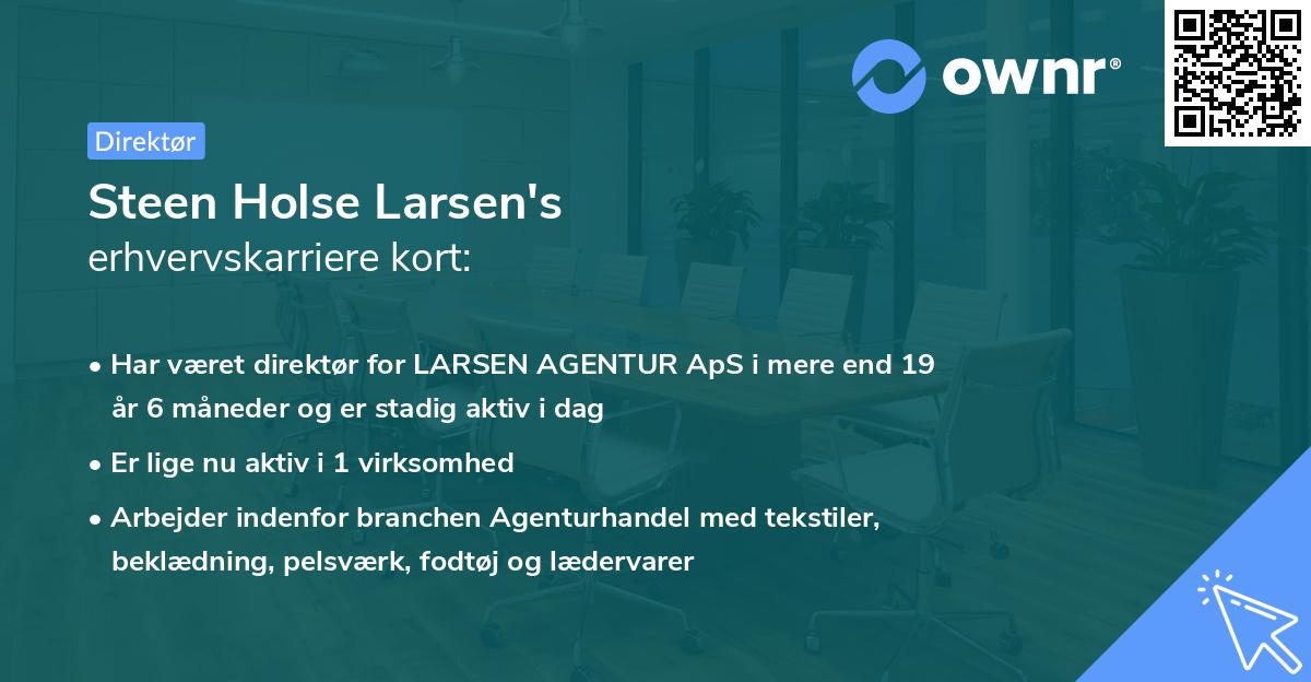 Steen Holse Larsen's erhvervskarriere kort
