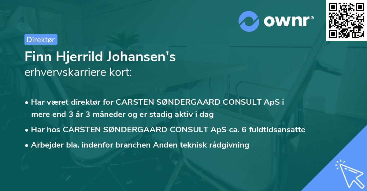 Finn Hjerrild Johansen's erhvervskarriere kort