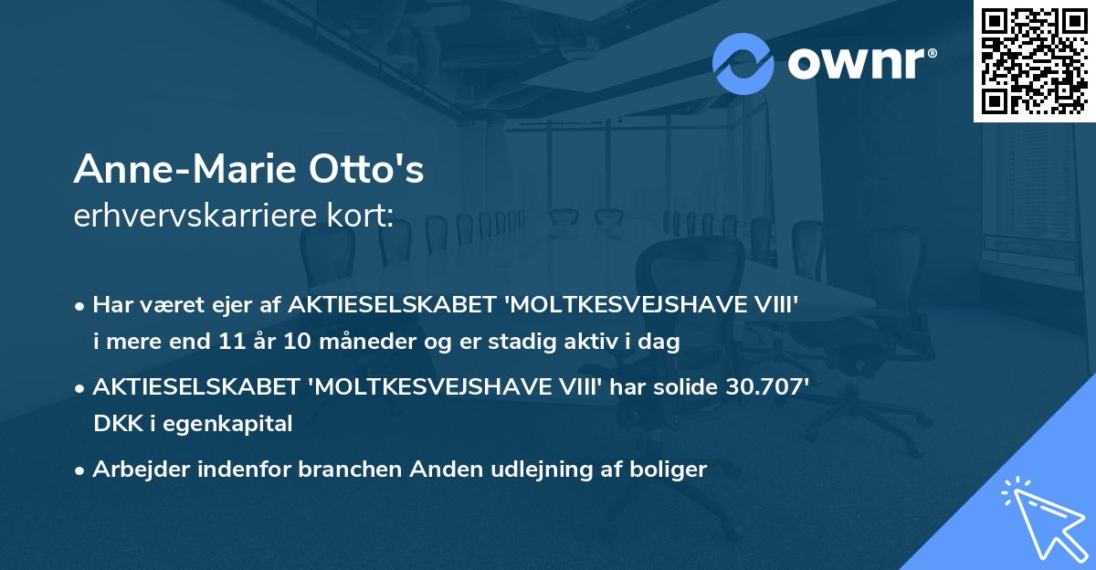 Anne-Marie Otto's erhvervskarriere kort