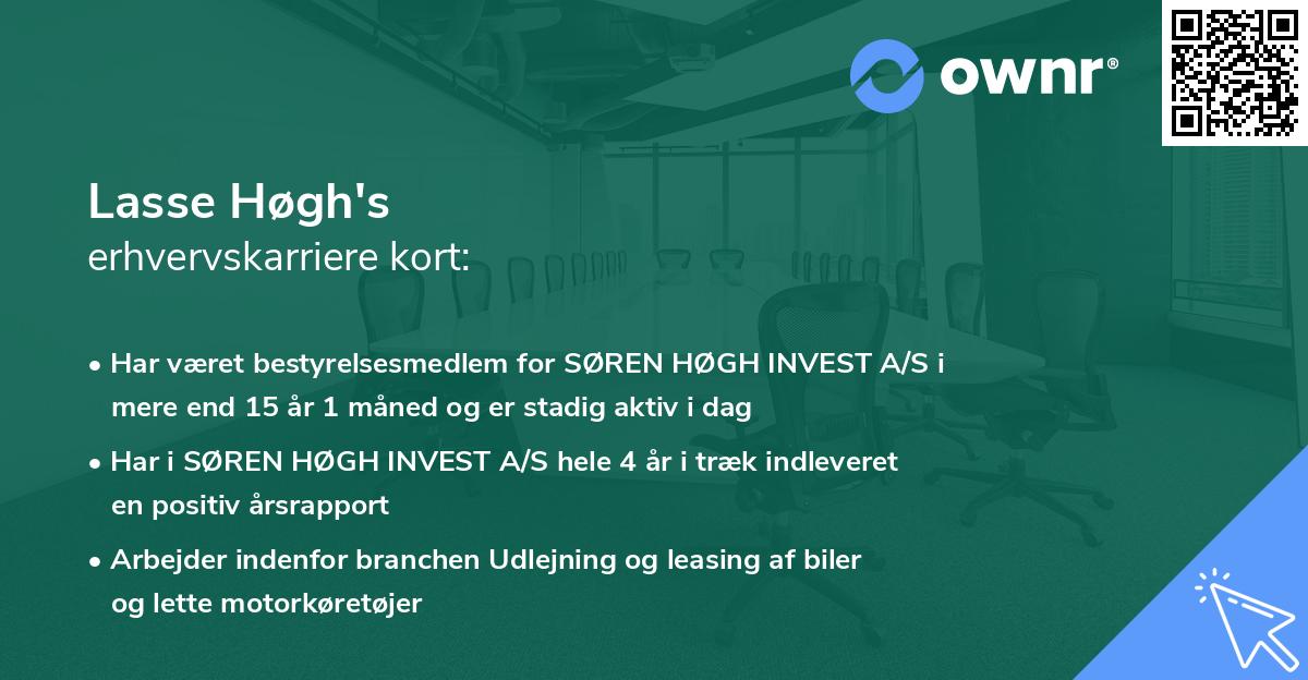 Lasse Høgh's erhvervskarriere kort
