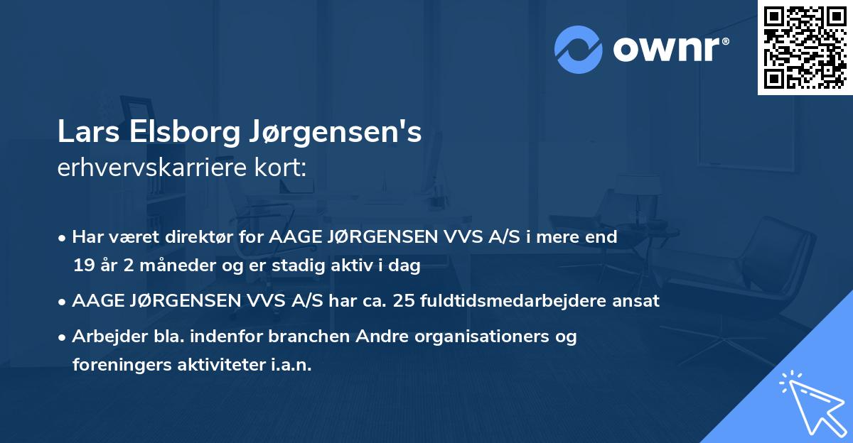 Lars Elsborg Jørgensen's erhvervskarriere kort