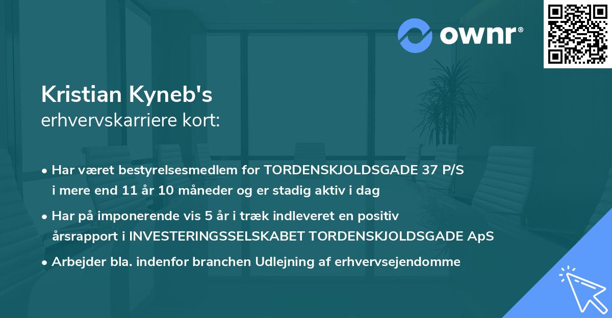 Kristian Kyneb's erhvervskarriere kort